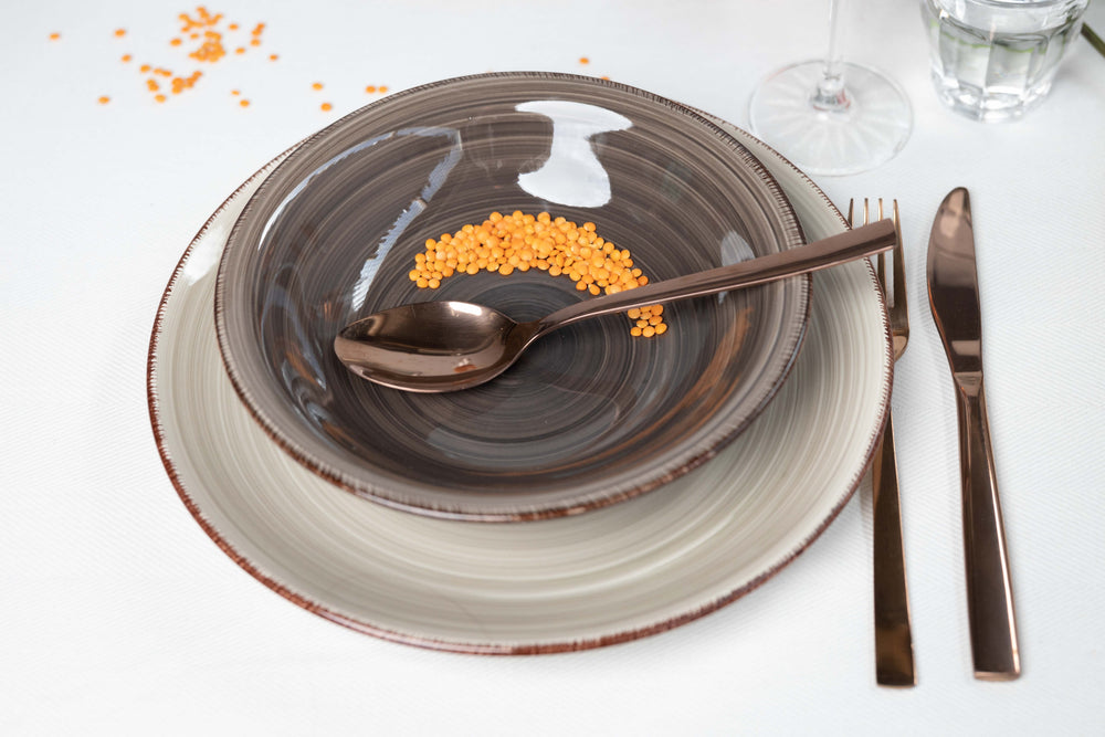 Cookinglife Speiseteller Delice Grau ø 26,5 cm - 6 Stück