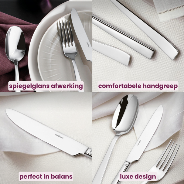 Sambonet Besteckset Flat - Edelstahl - 36-teilig / 6 Personen