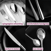 Sambonet Besteckset Taste - Schwarz - 36-teilig / 6 Personen
