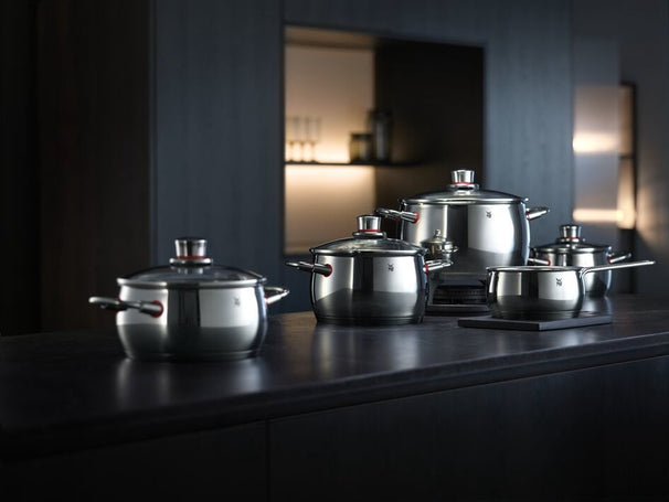 WMF Topfset Quality One - RVS - 5-teilig - Inklusive GRATIS Cookinglife Kochgeschirr Set - Kochtopf ø 16, 20, 20 und 24 cm sowie Stielkasserolle ø 16 cm