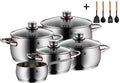 WMF Topfset Quality One - RVS - 5-teilig - Inklusive GRATIS Cookinglife Kochgeschirr Set - Kochtopf ø 16, 20, 20 und 24 cm sowie Stielkasserolle ø 16 cm