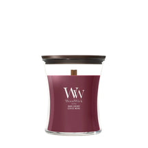WoodWick Duftkerze Medium Dark Cherry - 11 cm / ø 10 cm - Duftkerze im Glas - Holzdocht