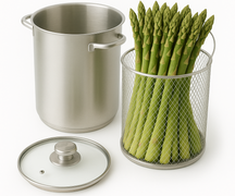 Cookinglife Spargelpfanne / Pastapan - RVS - ø 16 cm / 4,0 Liter