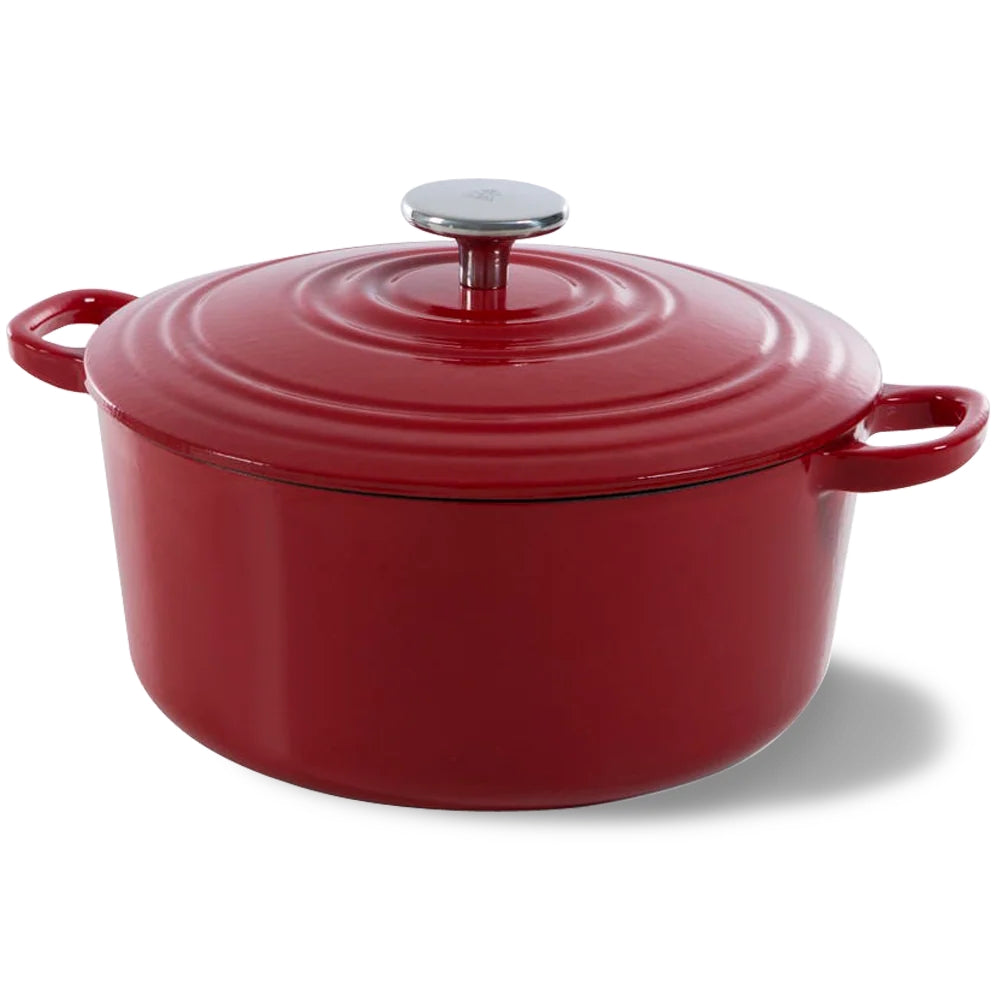 BK Bratpfanne Bourgogne Chili Red Gusseisen ø 24 cm / 4.2 Liter - emaillierte Antihaftbeschichtung
