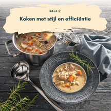 Sola Topfset Juvia 4-teilig – Edelstahl – downdraft-geeignet – Kochtöpfe Ø 16, 18, 20 cm & Stieltopf Ø 16 cm – geeignet für alle Herdarten