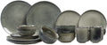 Salt & Pepper Geschirrset Meridian - Grün/Blau - 16-teilig / 4 Personen - 4 Speiseteller, 4 Frühstücksteller, 4 Schalen und 4 Tassen