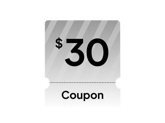 Coupon da $ 30